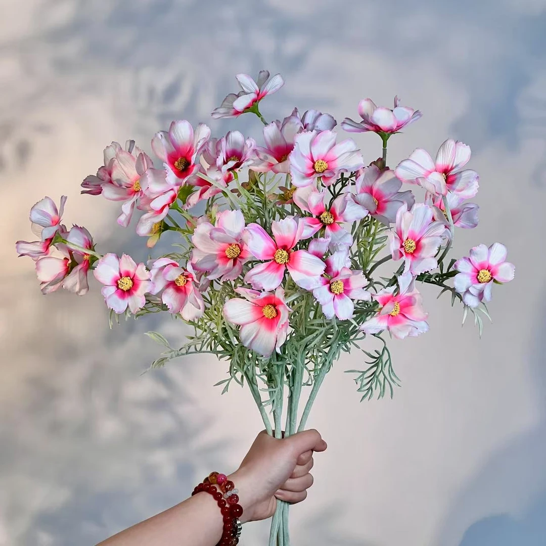 公主波斯菊仿真花插花假花装饰花束花艺摆件家居饰品花仿真花