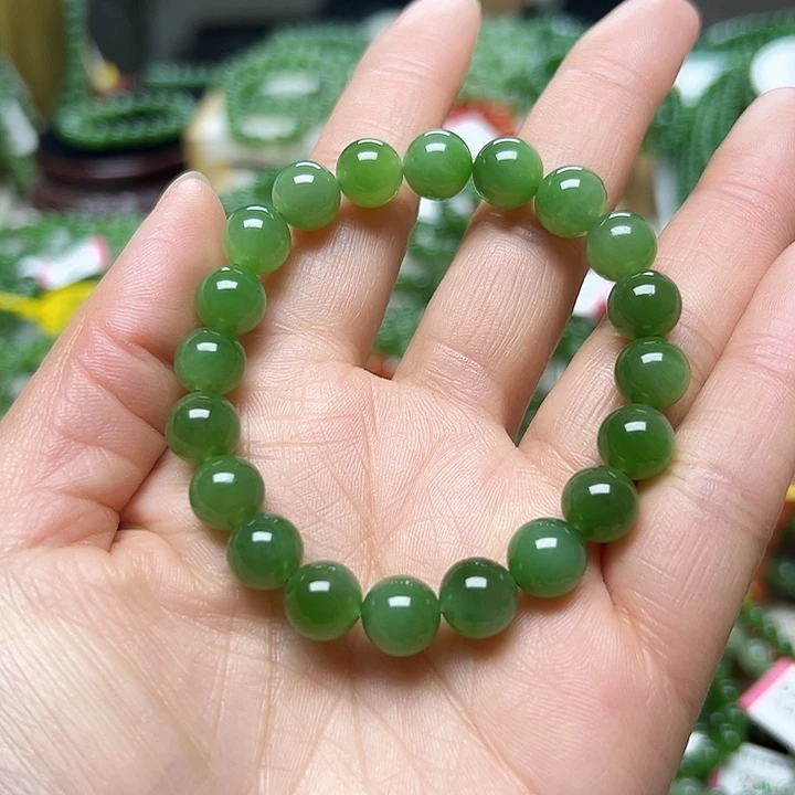 和田玉（碧玉）手链未镶嵌