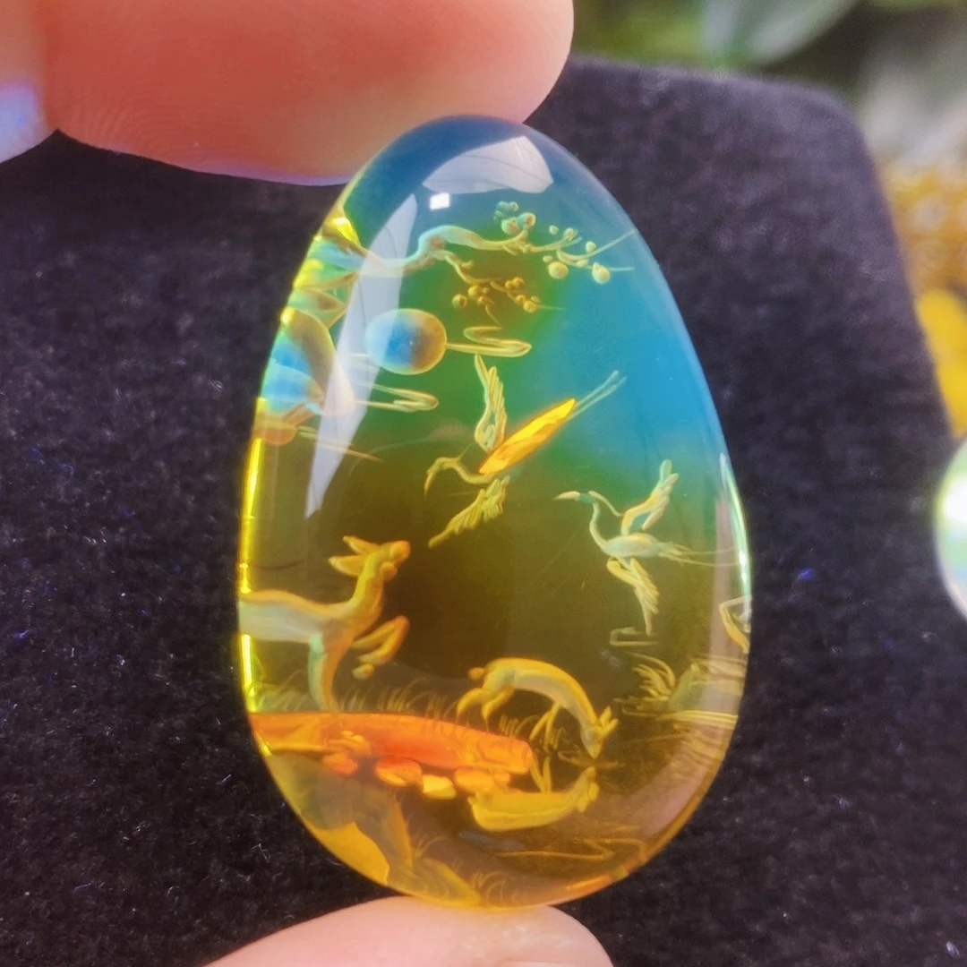 【闪购商品】琥珀（花珀）吊坠(不含链)未镶嵌