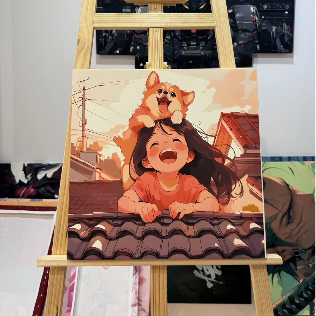 《治愈少女》高清4k卧室电竞房二次元动漫哑光装饰挂画pvc-30-30