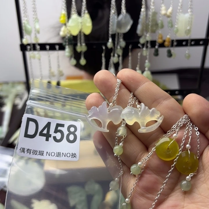 蛇纹石玉发饰合金无*