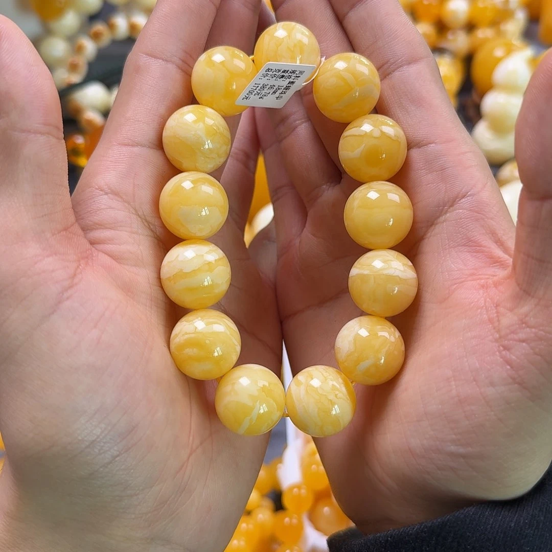 琥珀珠宝奇石未镶嵌同料18mm