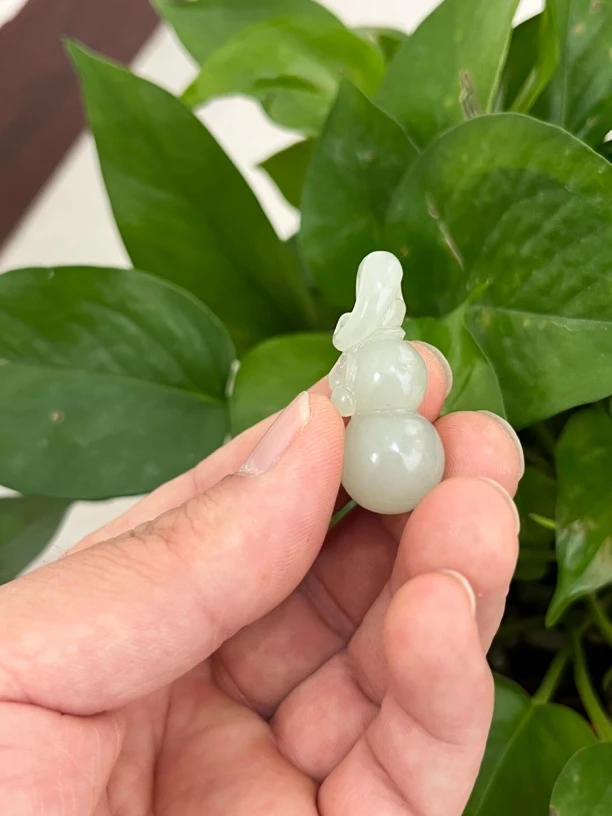 天然和田玉俄料葫芦吊坠福禄挂件项链锁骨链玉质油润细腻百搭款