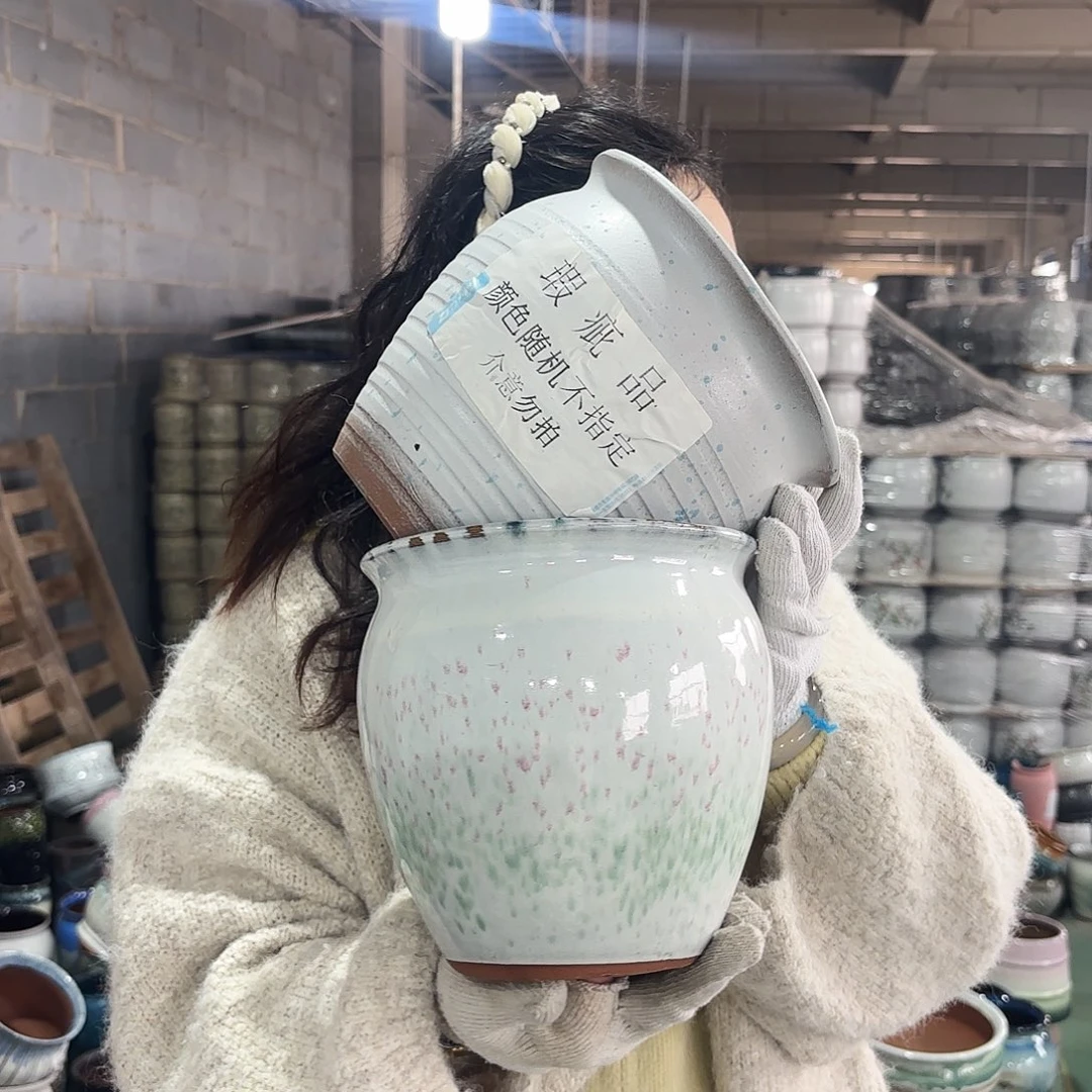 瑕疵两个高19/19红陶