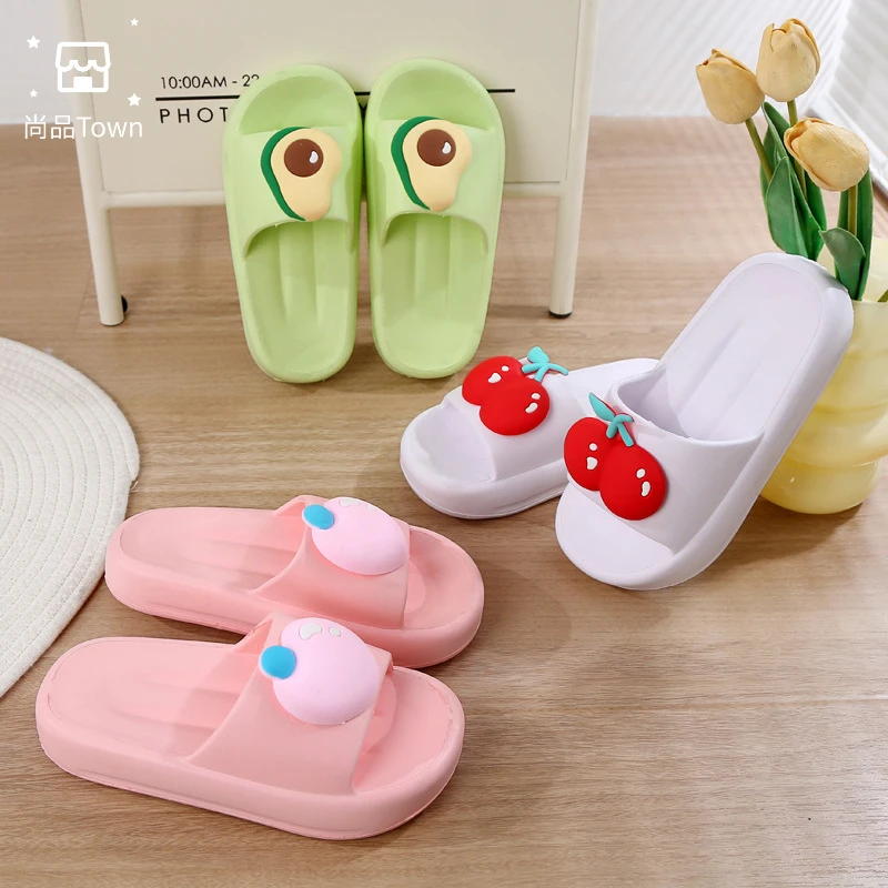 【万达撤柜】夏季可爱水果防滑凉拖鞋女2025室内浴室外穿柔软踩屎感