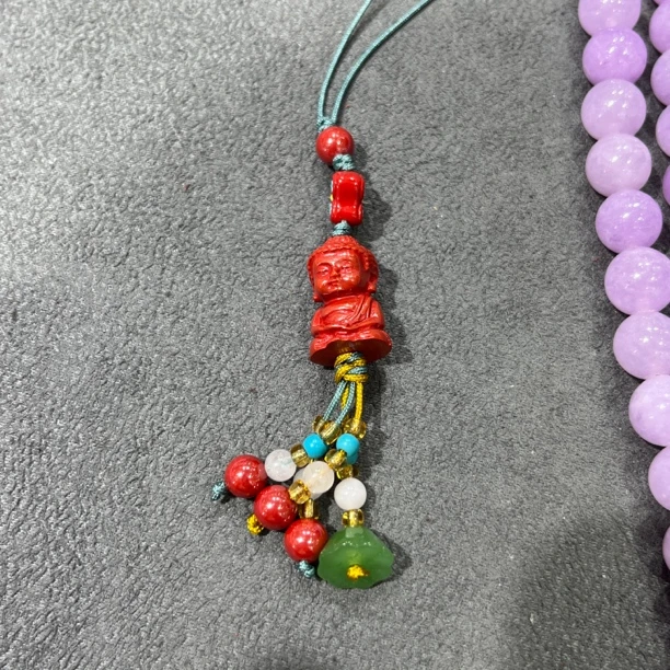 天然辰砂【七七严选】朱砂佛公手机挂件TQ