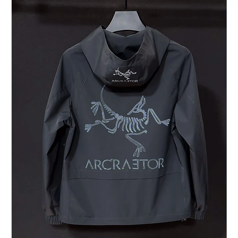 欧洲站轻奢潮牌男装外套2025秋季新款鸟家刺绣连帽男士夹克上衣潮