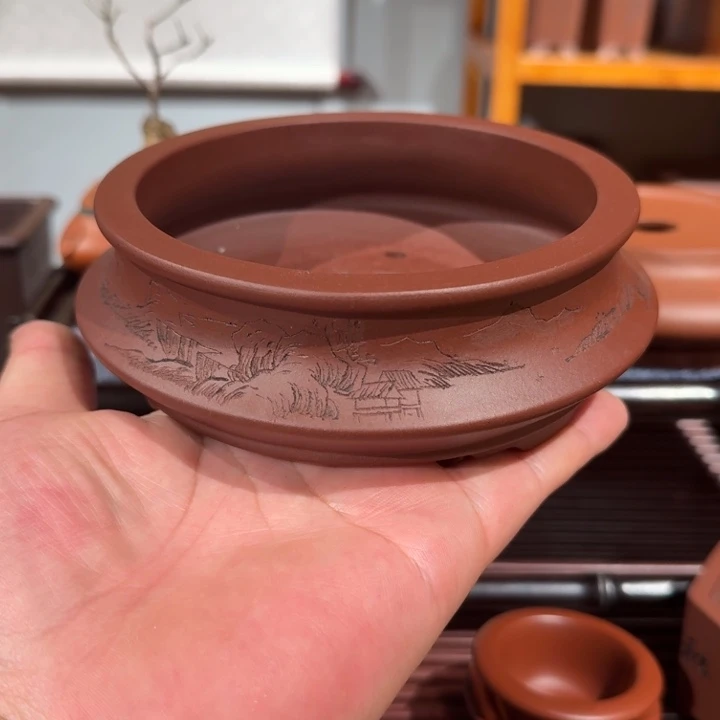 康***康紫砂花盆原矿紫泥