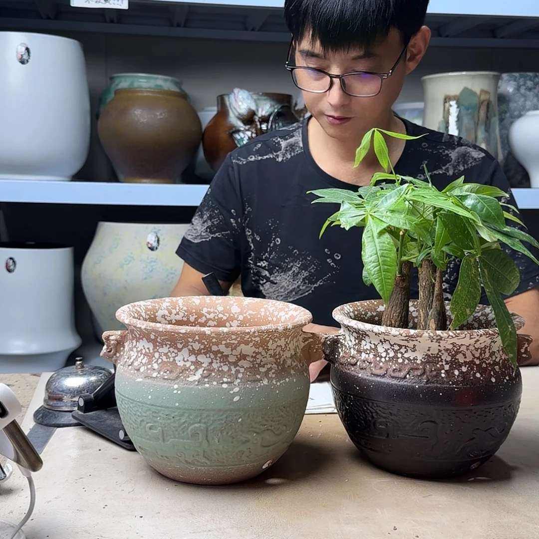 紫砂花盆尺寸17@14