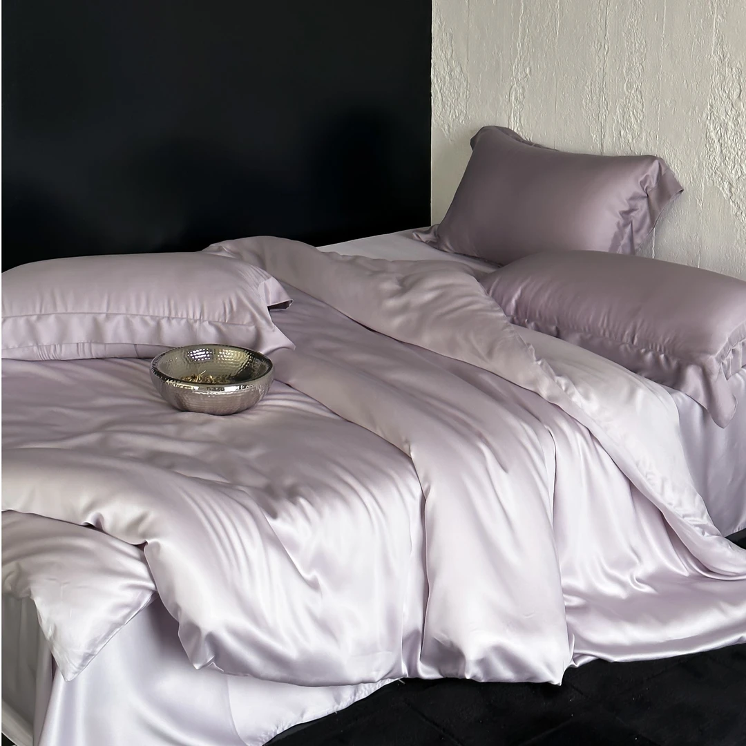 春夏必入-【云眠】奥地利进口LF级兰精天丝四件套！纯色天丝柔软丝滑