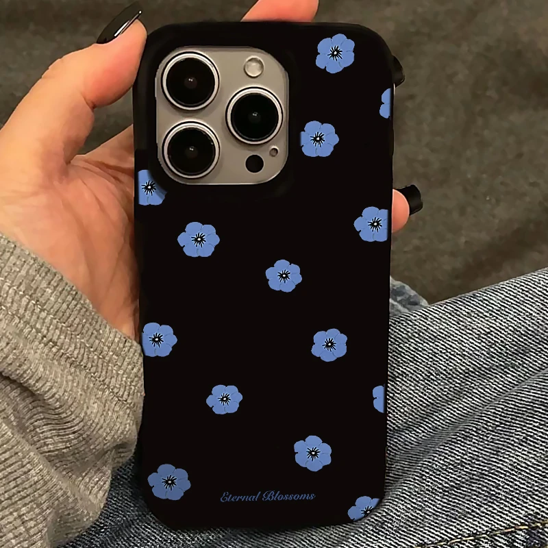 BANCAins风蓝茉莉花适用iPhone16/15果冻手机壳华为vivo小米oppo