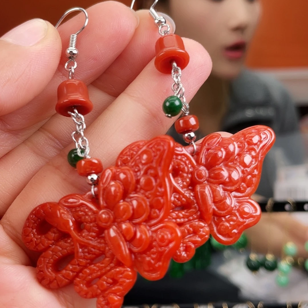 翡翠未镶嵌耳饰饰品