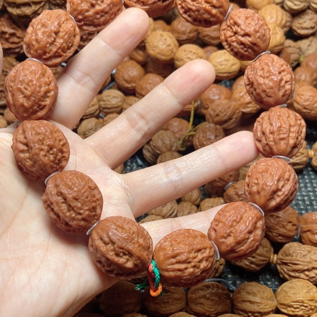 桃核吊坠荔枝纹手串