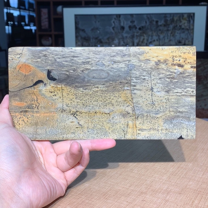 广西国画石摆件，手把件，茶杯垫