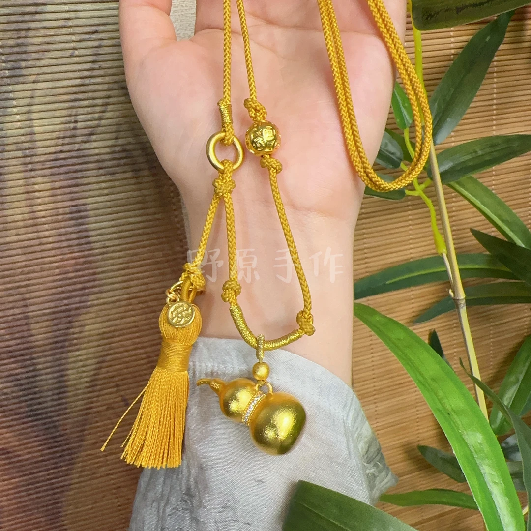 合金项链 祥云葫芦国风毛衣链百搭精美气质坠链