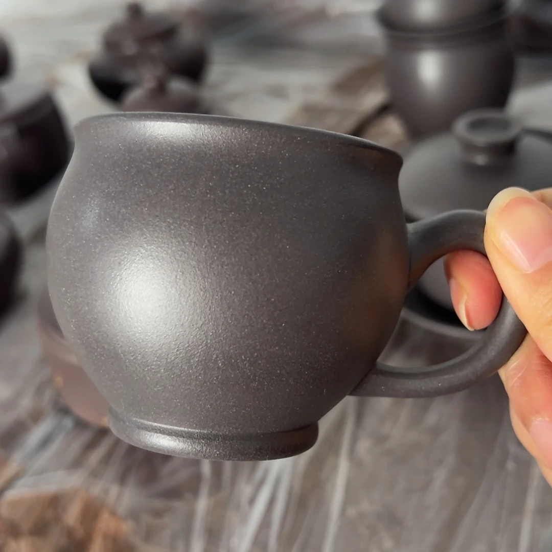 紫砂茶壶黄龙山原矿天青