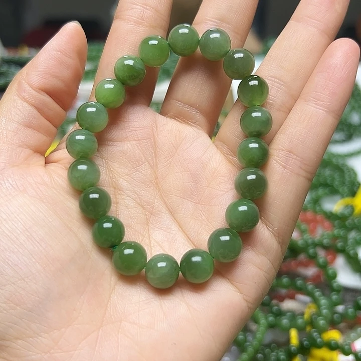 手链未镶嵌和田玉（碧玉）