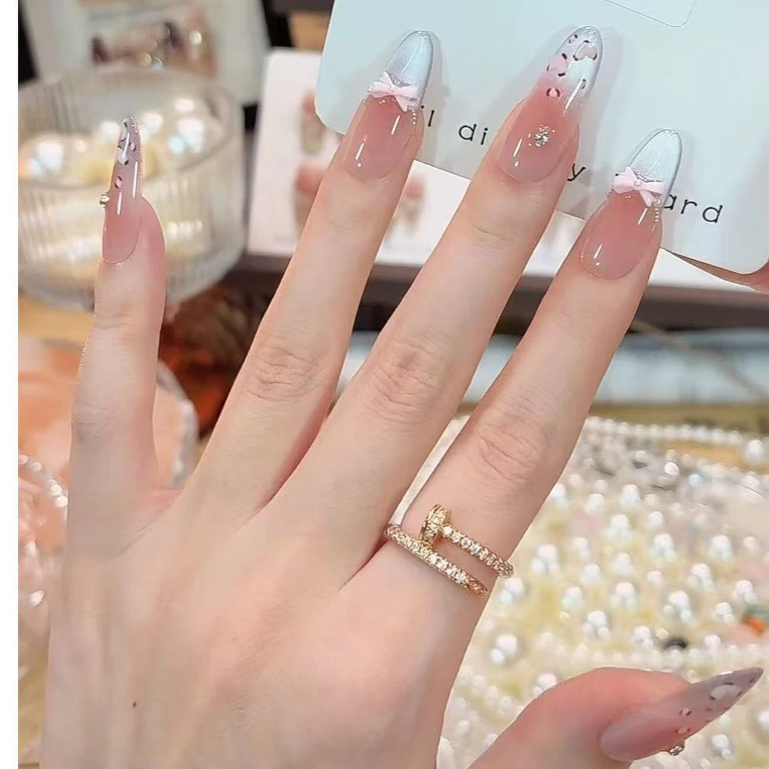 【海盐小豹】纯手工穿戴甲光疗甲猫眼爆闪春夏秋冬爆款可拆卸假指甲