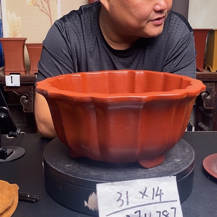 紫砂花盆JN787 货号一只