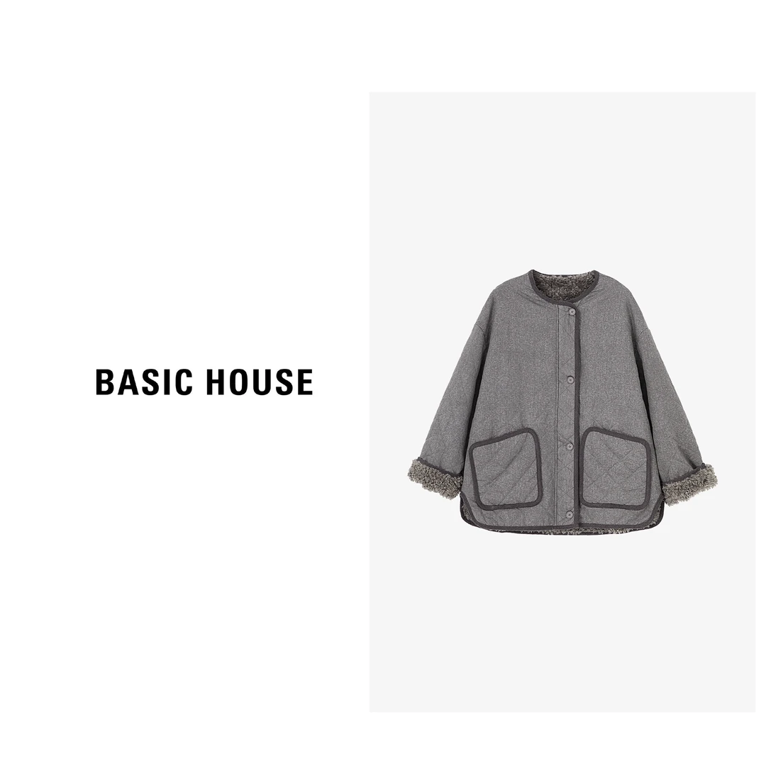 Basic House/百家好冬季撞色休闲加厚百搭外套-B0625B5RGS2