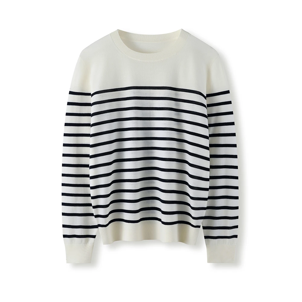 优品不褪色不起球可水洗精纺100纯羊毛衫超细毛衣薄款针织打底衫