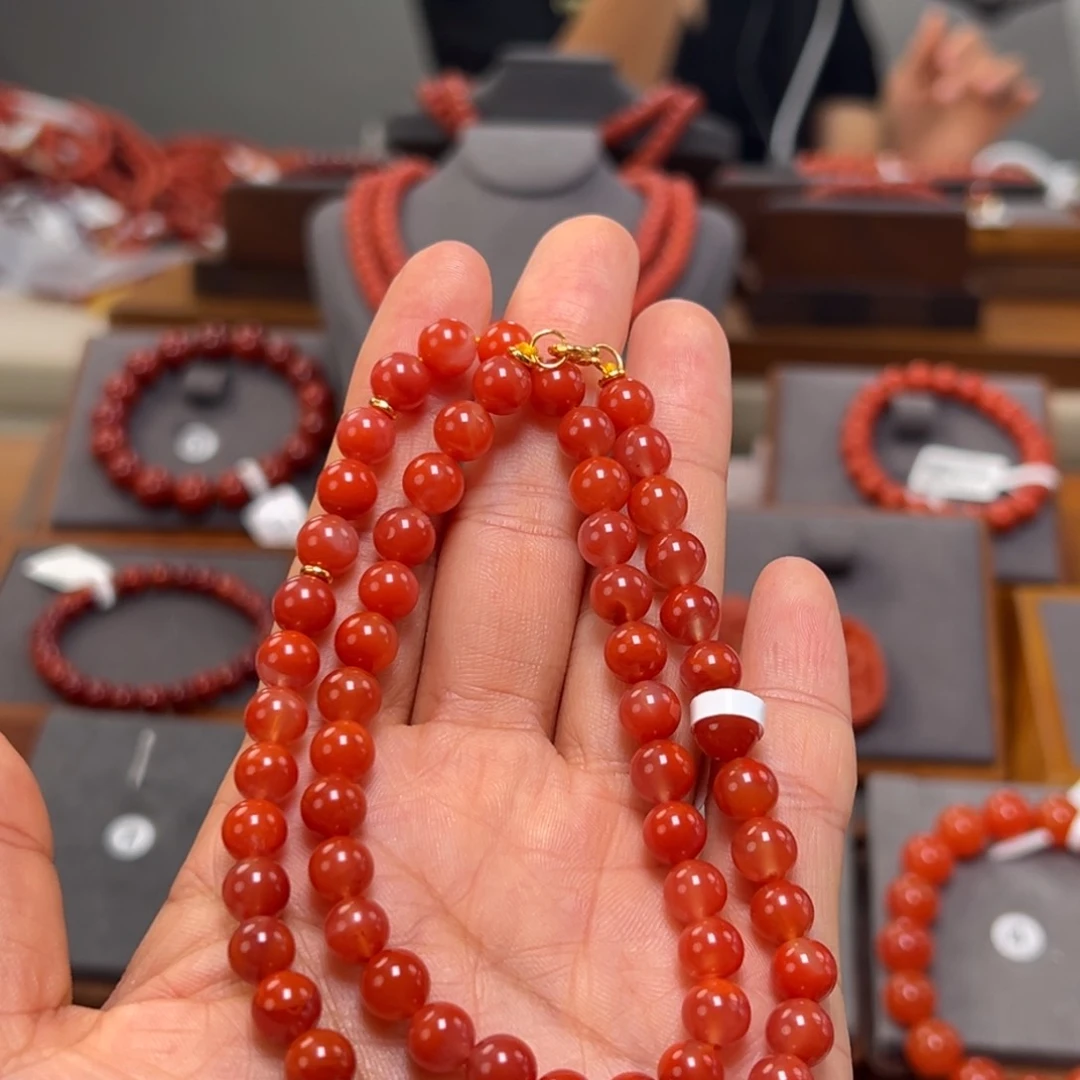 项链未镶嵌南红玛瑙7mm