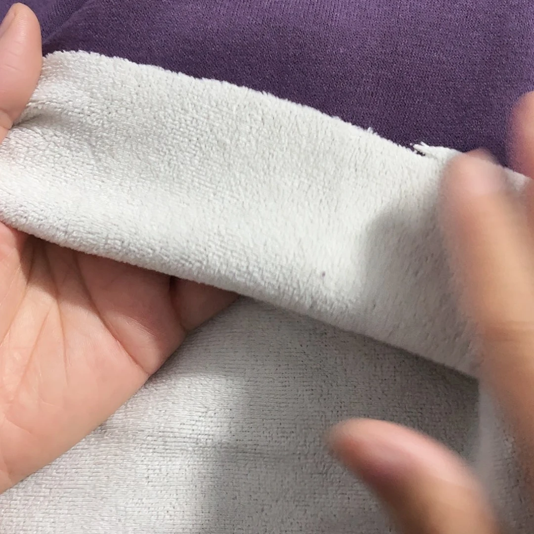 深紫色奥利绒1.8×2米长带螺纹