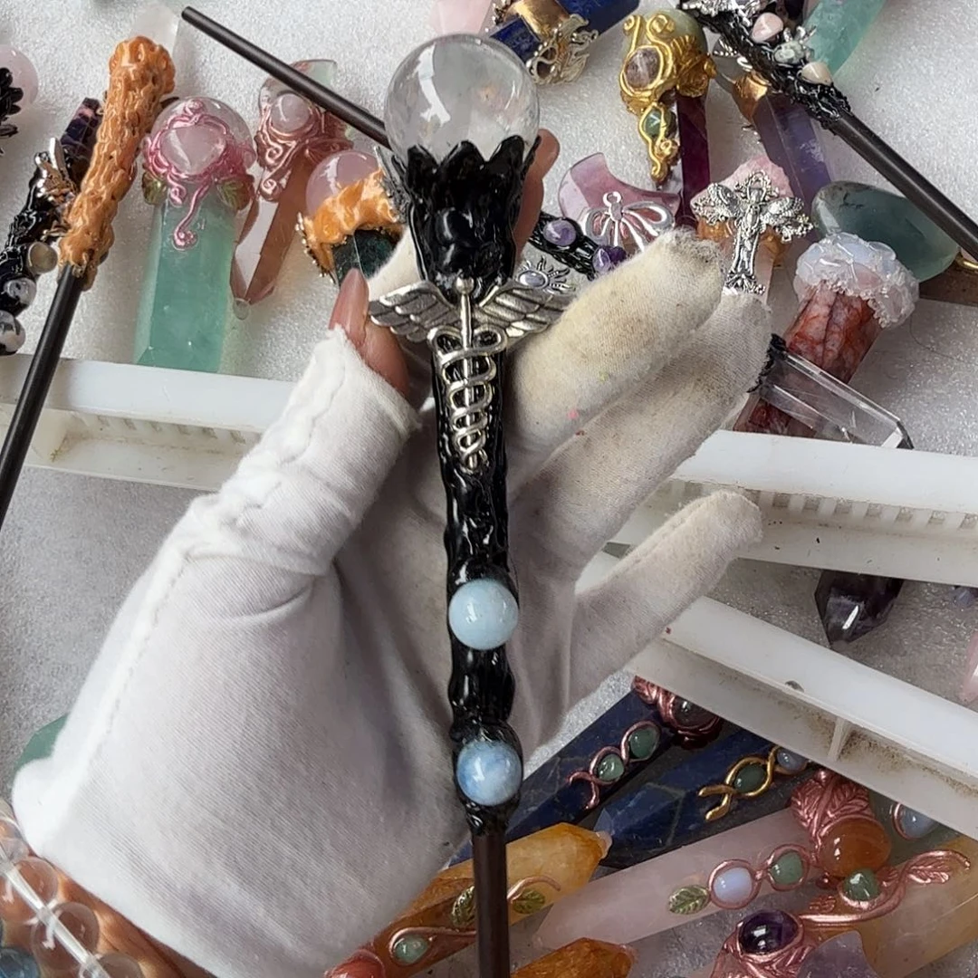 水晶手链22K金镶嵌白水