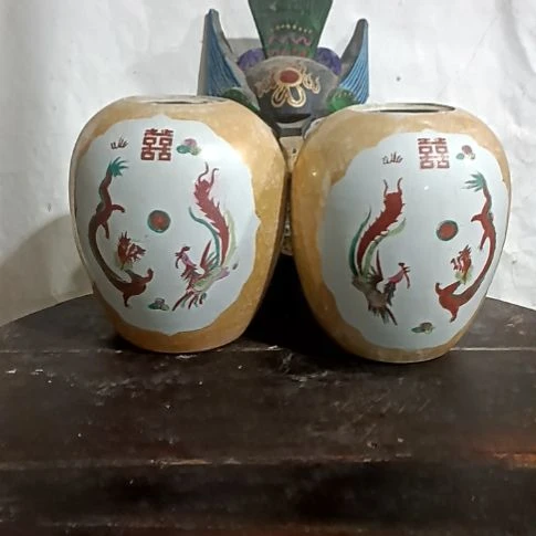 一***往摆件摆件一对完整品相如图