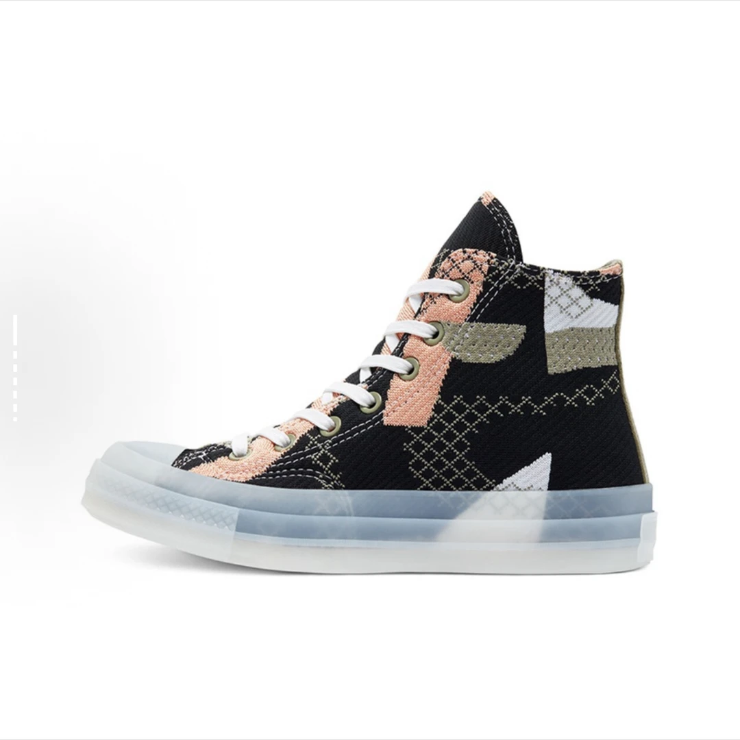 Converse/匡威1970s车缝线时尚百搭高帮帆布鞋女款黑色570273C