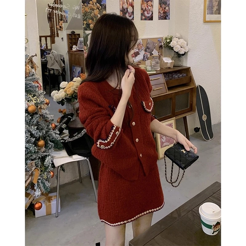 独特绝美小香风洋气套装女2025新款早秋穿搭一整套短剧千金连衣裙