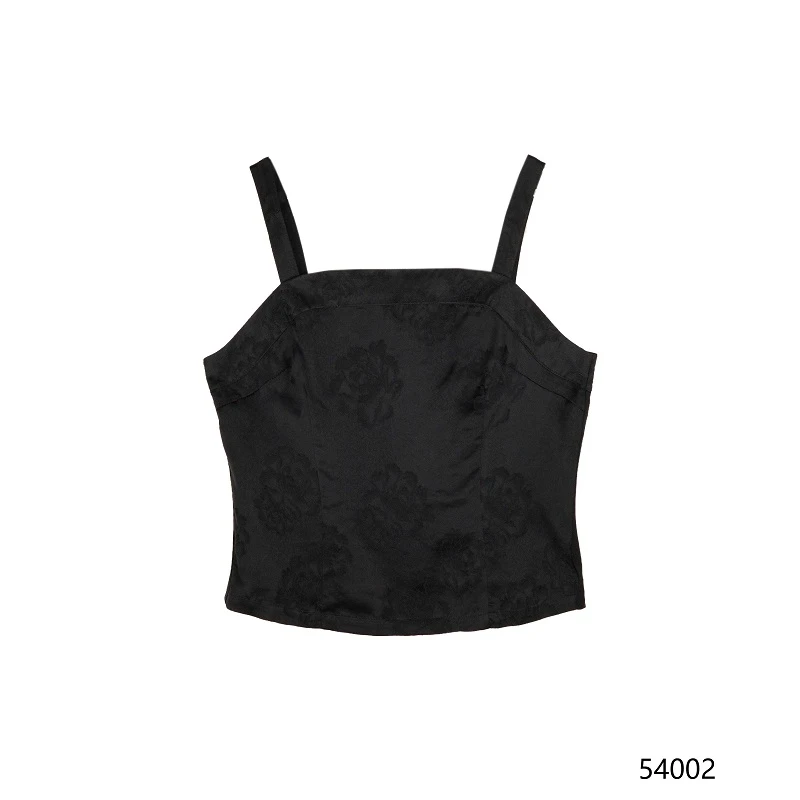 PP 2025 春夏女士新款背心经典百搭时尚桑蚕丝紫金缎背心 54002