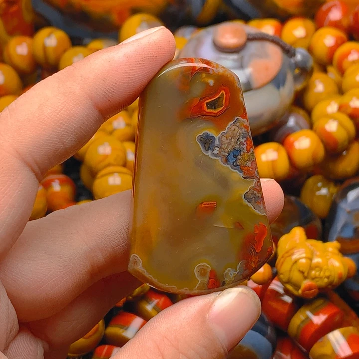 玛瑙/玉髓未镶嵌平安无事牌