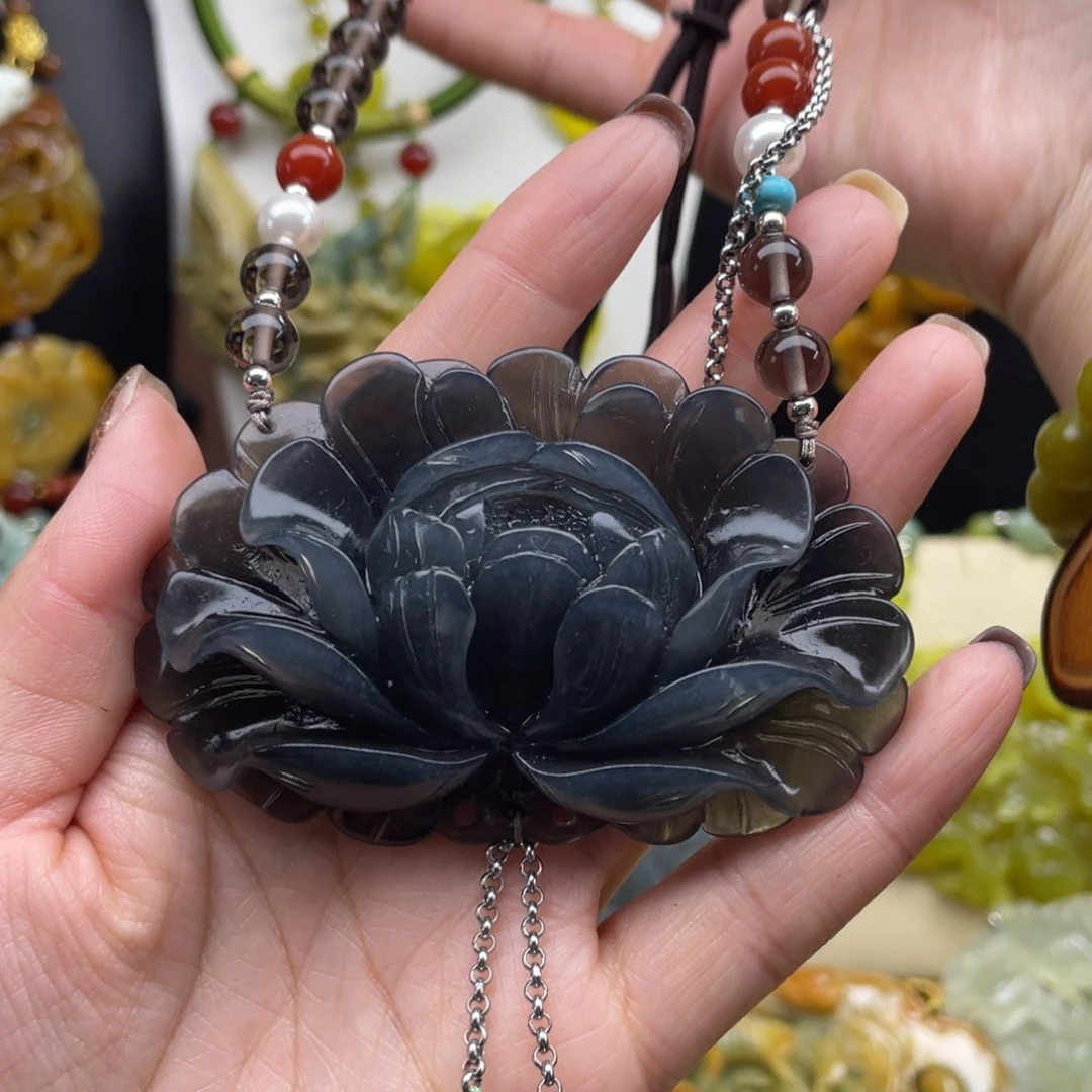 未镶嵌岫玉项链8888