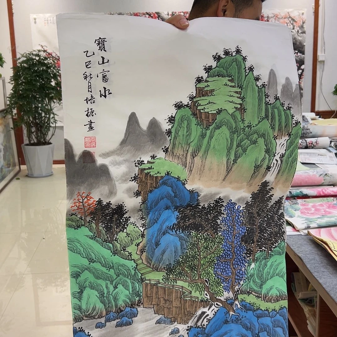 国画清风拂面的时候我就想