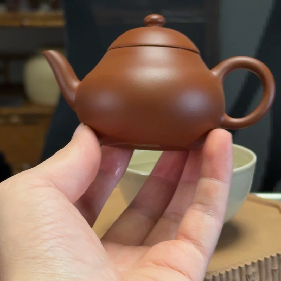 茶壶朱泥摹古嘉道梨全手古法制