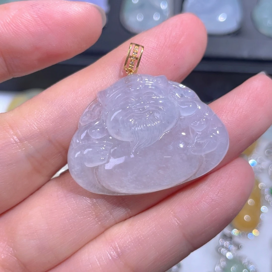 颈饰18K金镶嵌翡翠翡翠