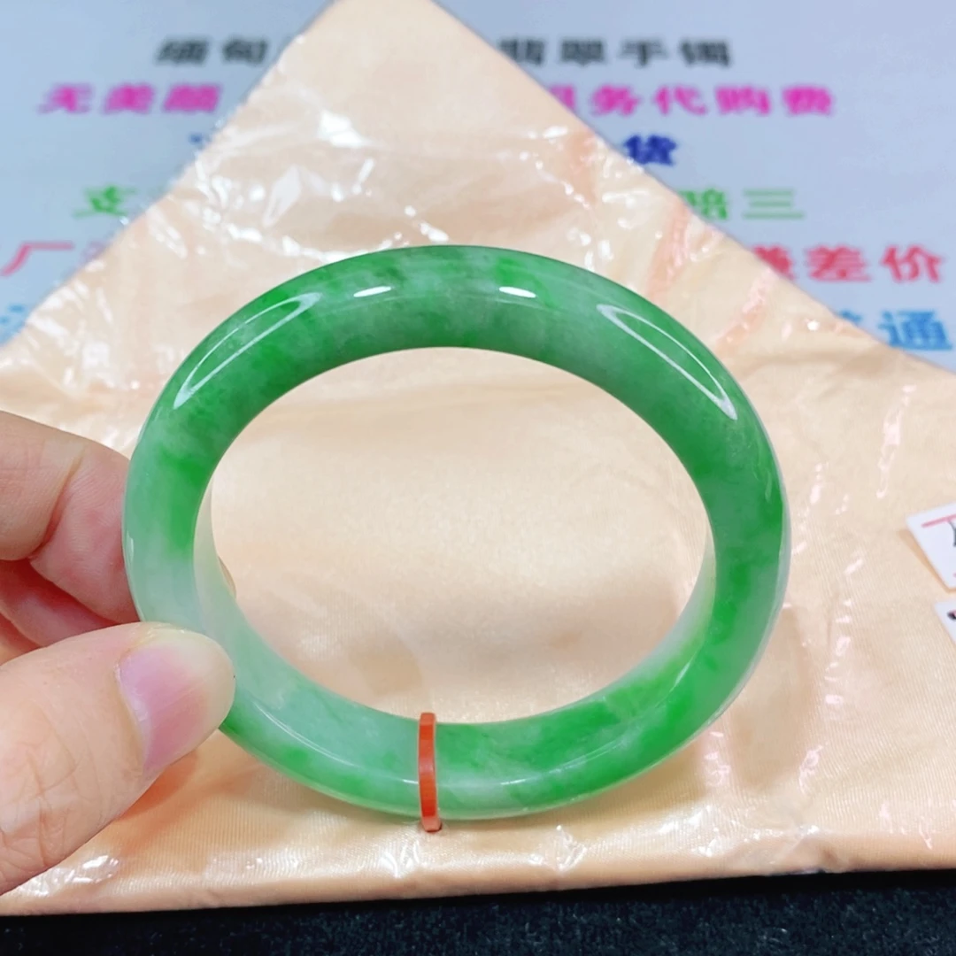 未镶嵌手镯翡翠54圈口正圈