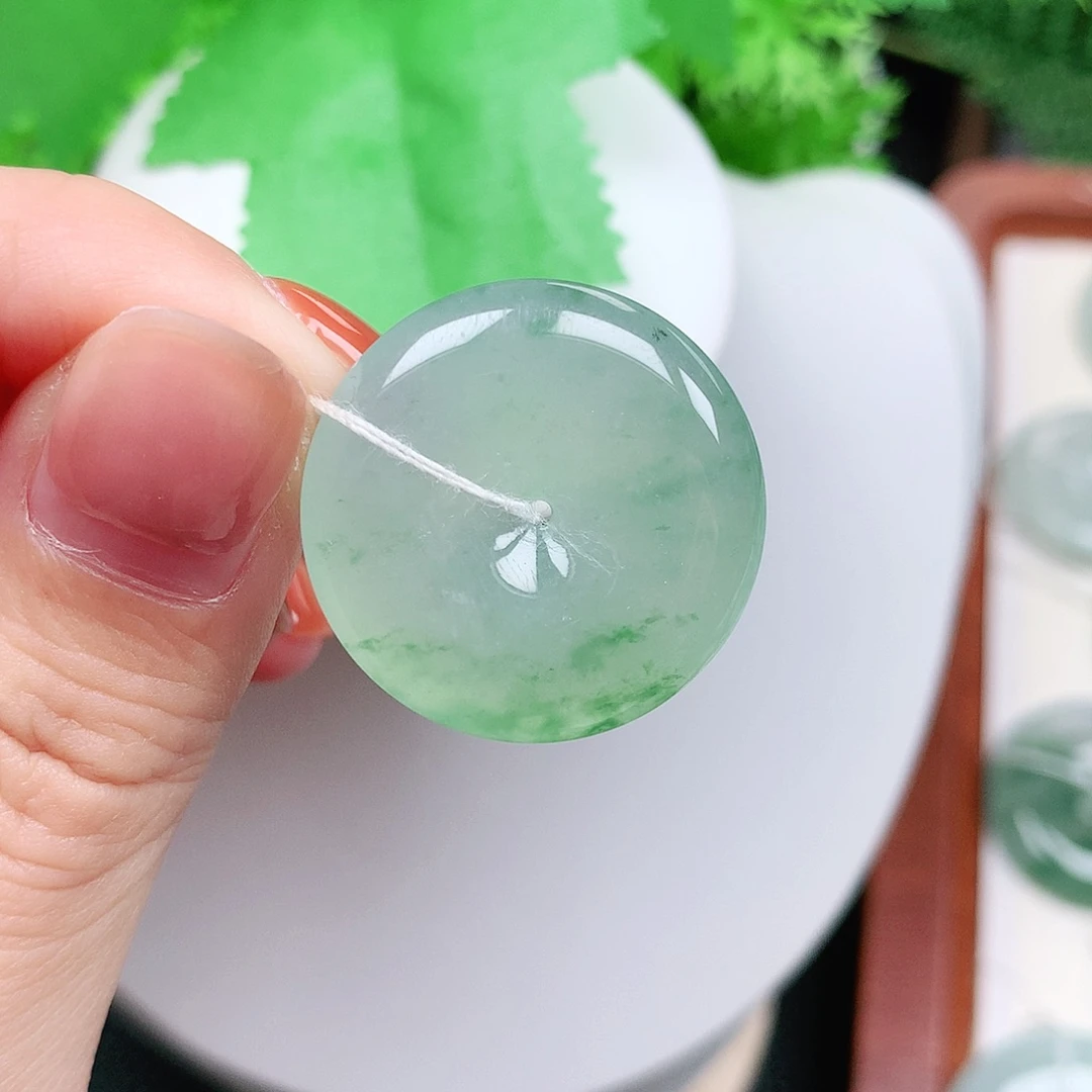 翡翠未镶嵌颈饰平安25.9-5.5