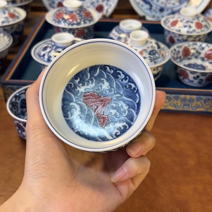 摆件景德镇陶瓷茶器百宝箱