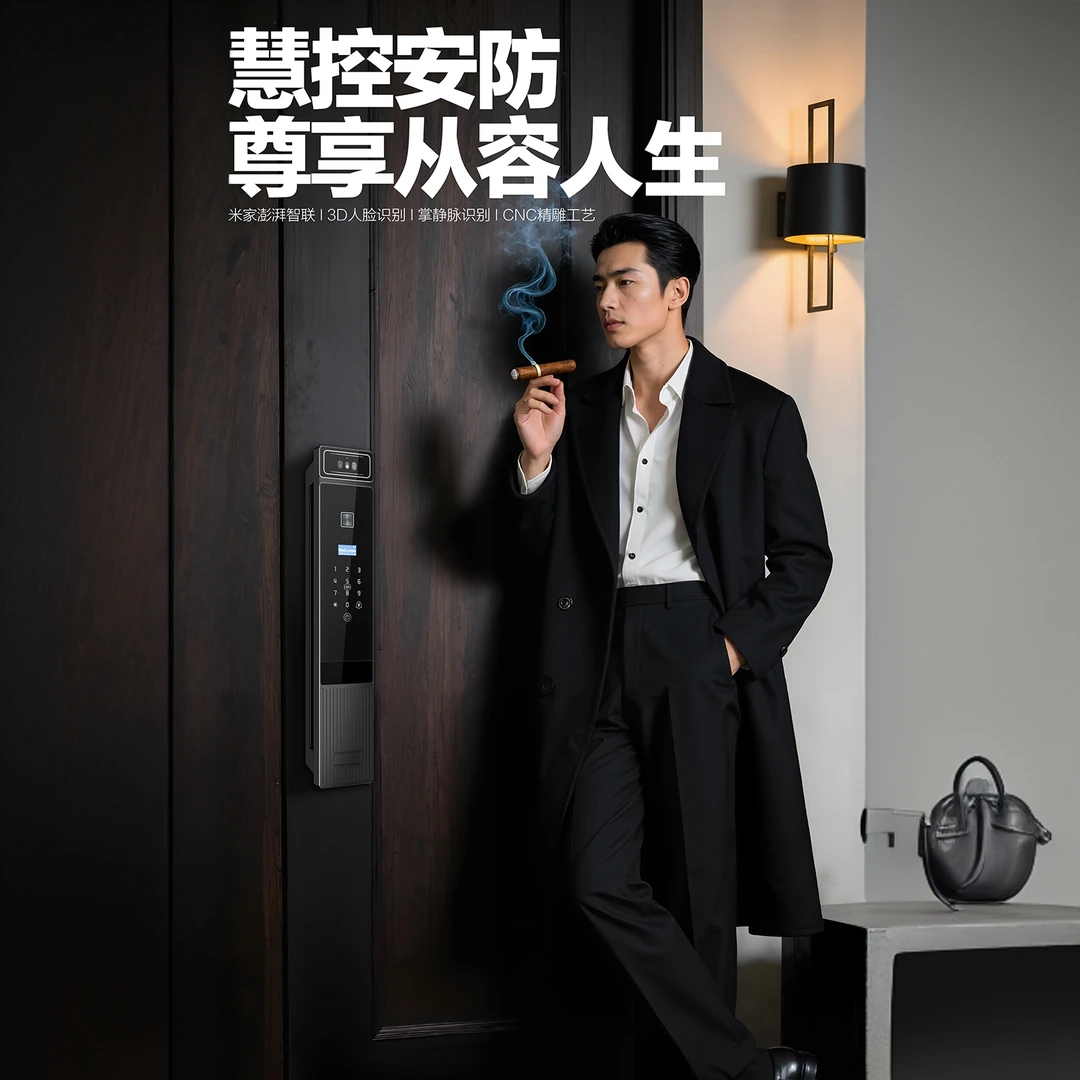 【已接入米家】吾艾零智能锁K6人脸识别全自动密码防盗门锁指纹锁