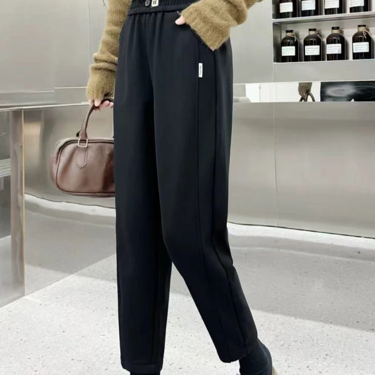 《霞姐服饰》冬季新款奶奶裤加厚加棉百搭显瘦时尚休闲裤货号：2118