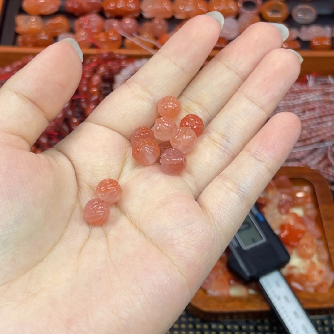 南红玛瑙未镶嵌配饰莲花珠组合