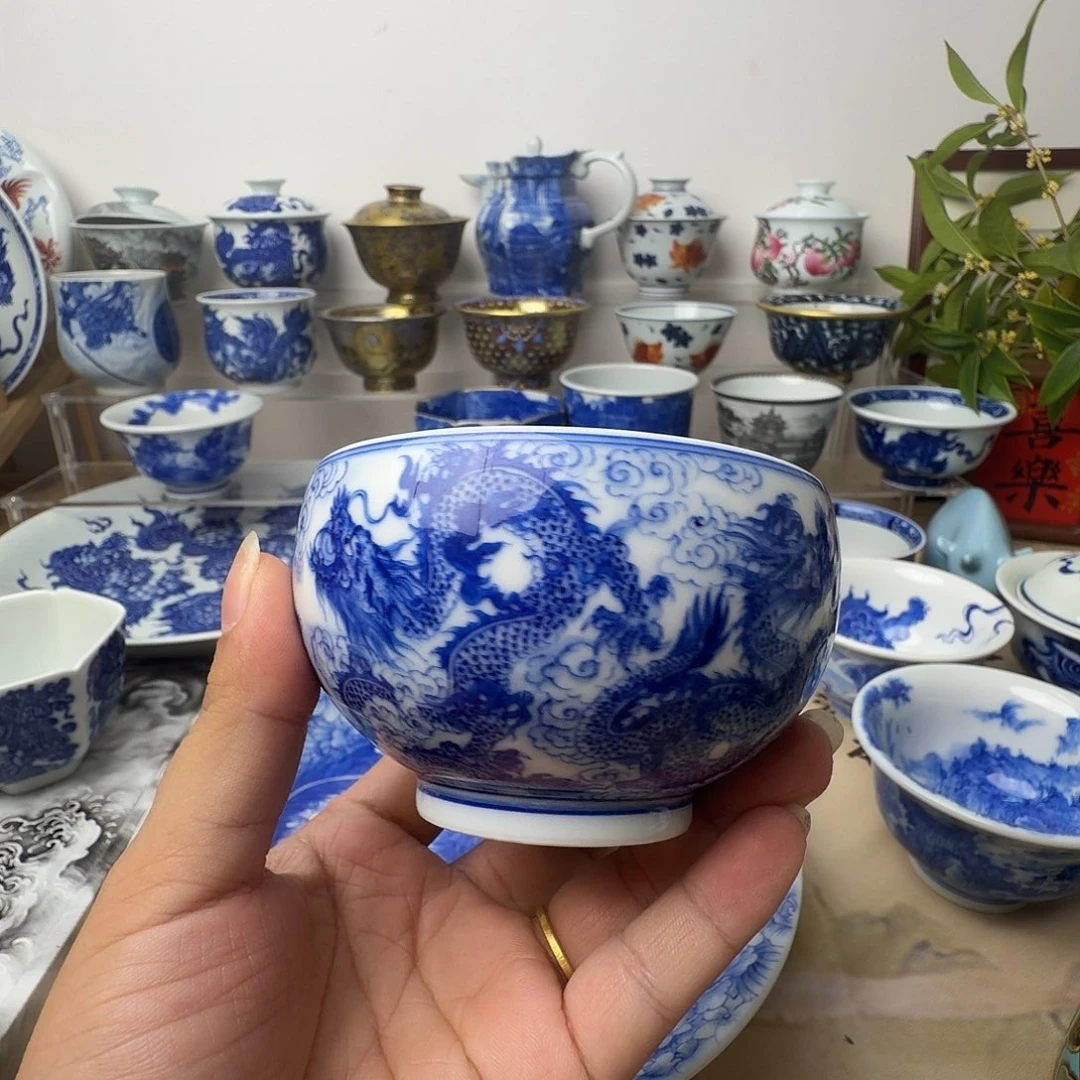 淡***定杯景德镇陶瓷手工手绘