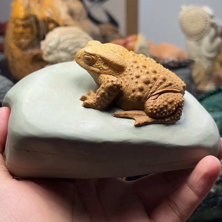 东北石松花石摆件