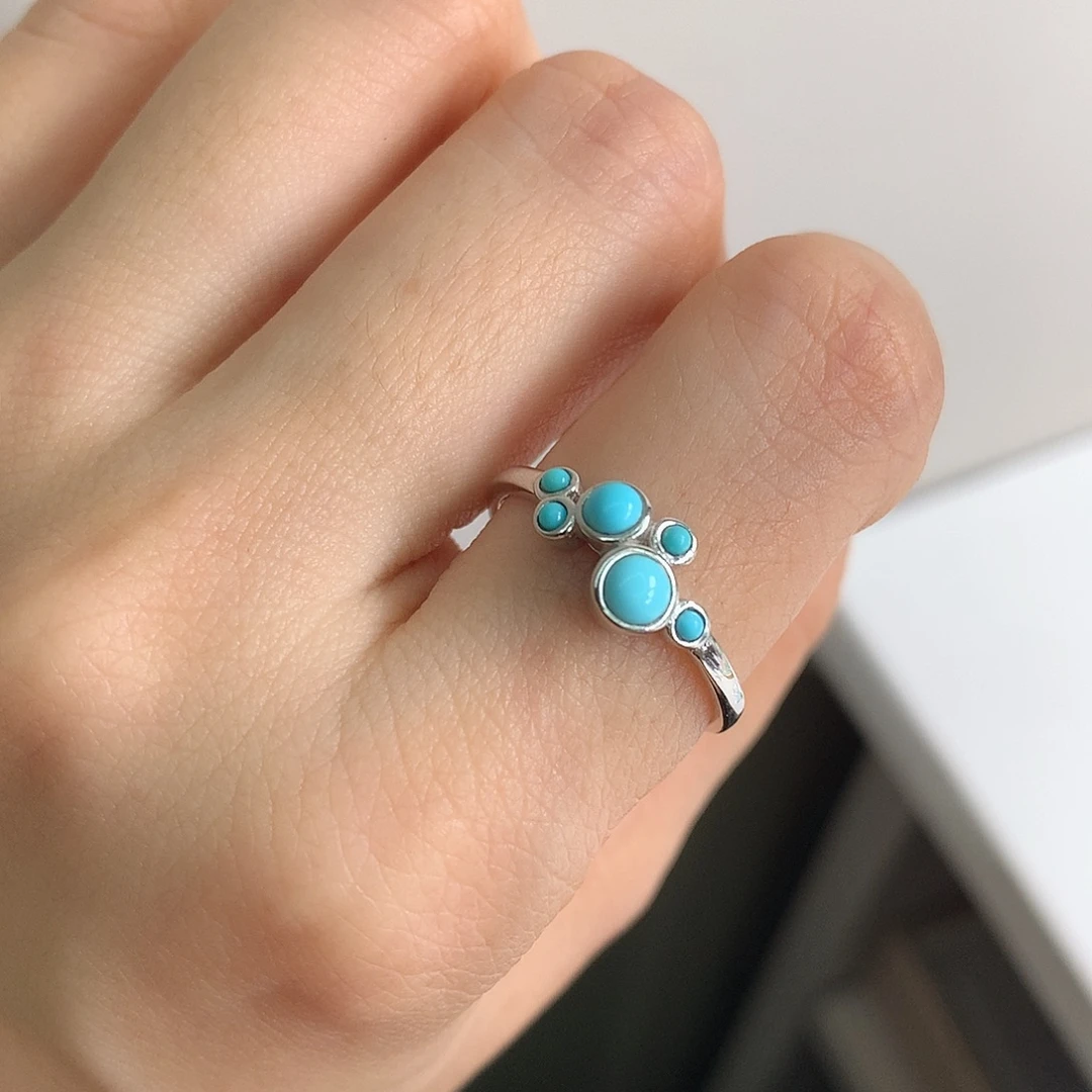 绿松石银S925镶嵌珠宝奇石