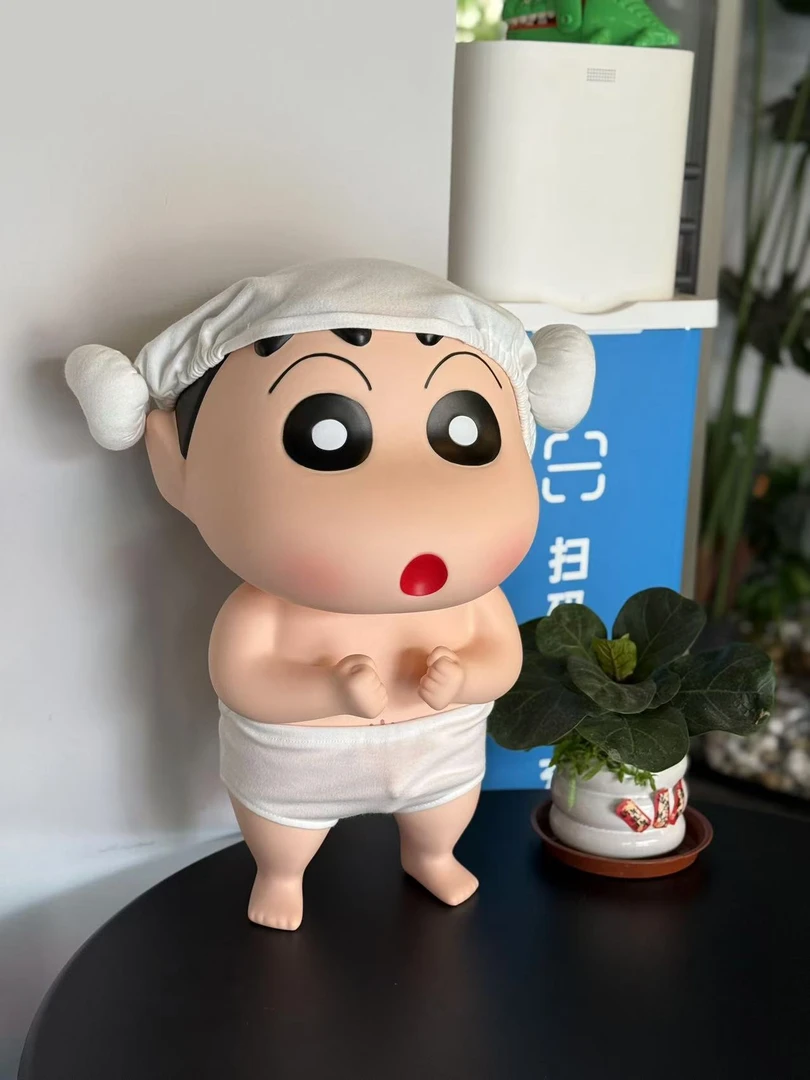优质版蜡笔小新手办摆件超大号大象洗澡小新礼品生日礼物创意公仔