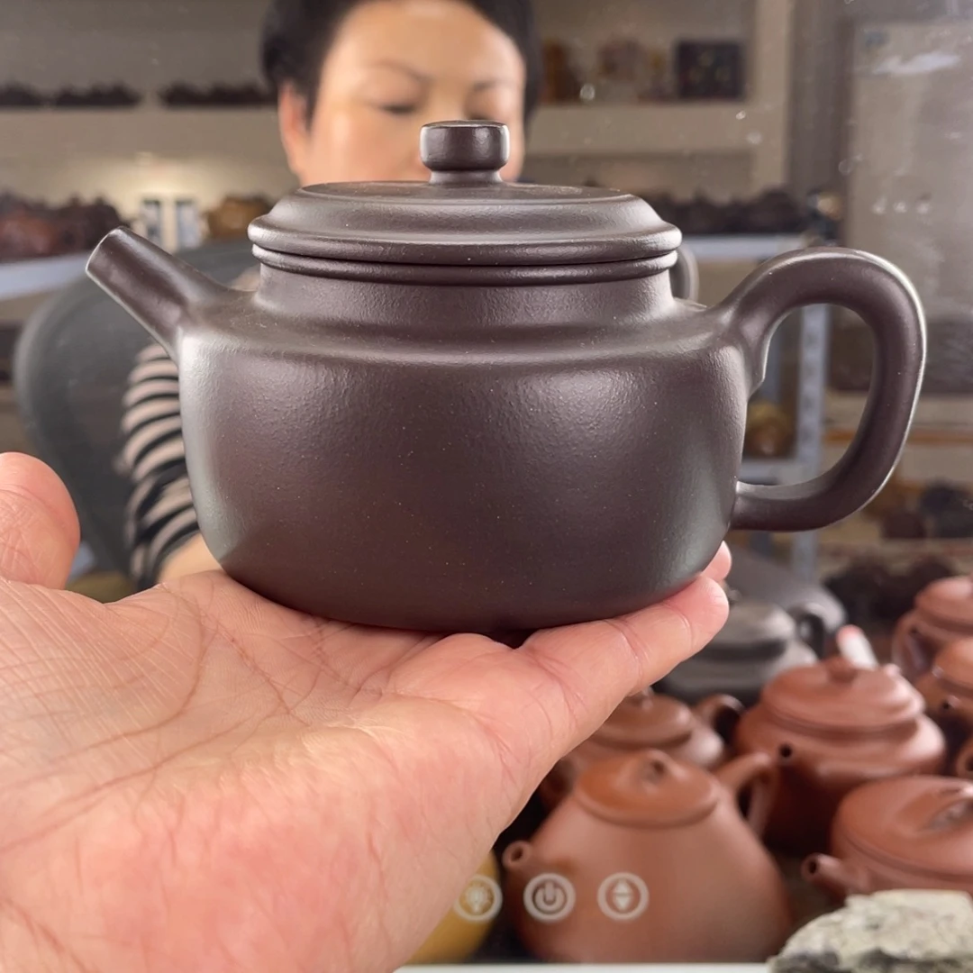 紫砂茶壶大水潭天青全手工徳钟240cc左右