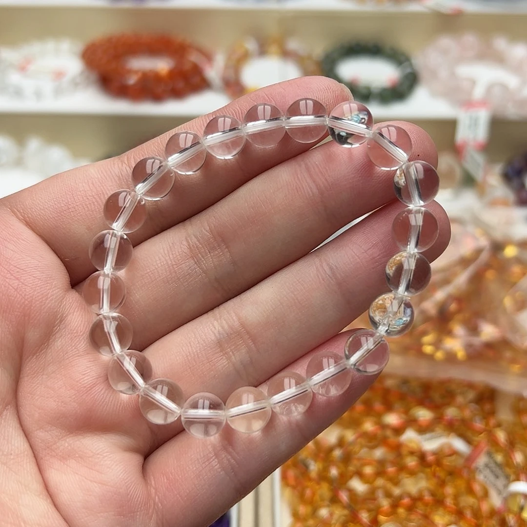 未镶嵌手链水晶天然白水晶双A