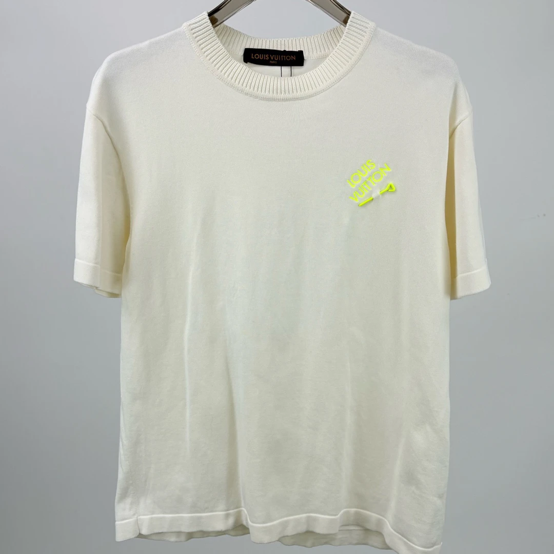 未使用 LouisVuitton/路易威登 LV荧光绿别针针织短袖S码14554